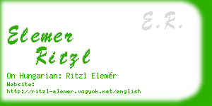 elemer ritzl business card